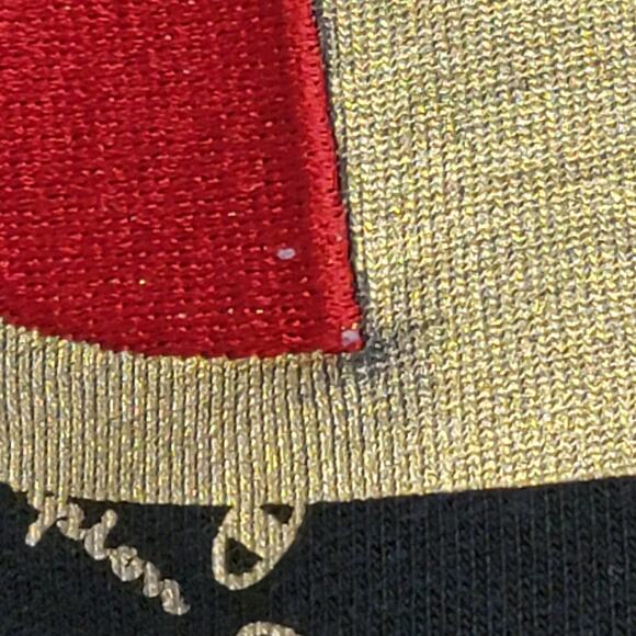 Champion Tshirt Mens Sz M Black Gold Chain Tee Long Sleeve Crew Logo Heritage‎ - Picture 4 of 9